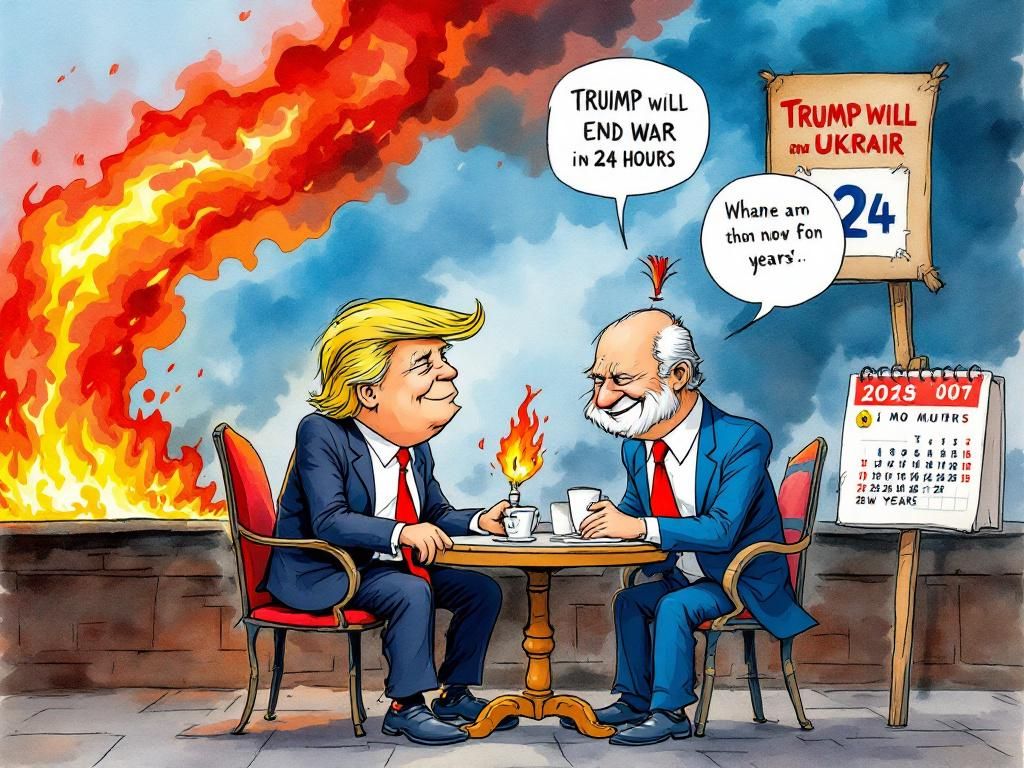 Trumpy-Wumpy calling Pootin a genius and brilliant while promising to end the war in 24 hours