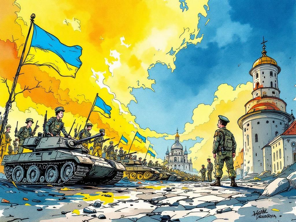 Ukraine still standing, flag flying, the question unresolved, Europe committed, the story not over